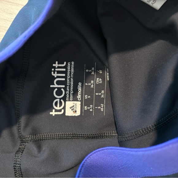 Adidas Black and purple Techfit Leggings - Picture 3 of 5